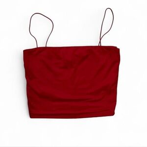 Red Cami Spaghetti Strap Crop Top Windsor